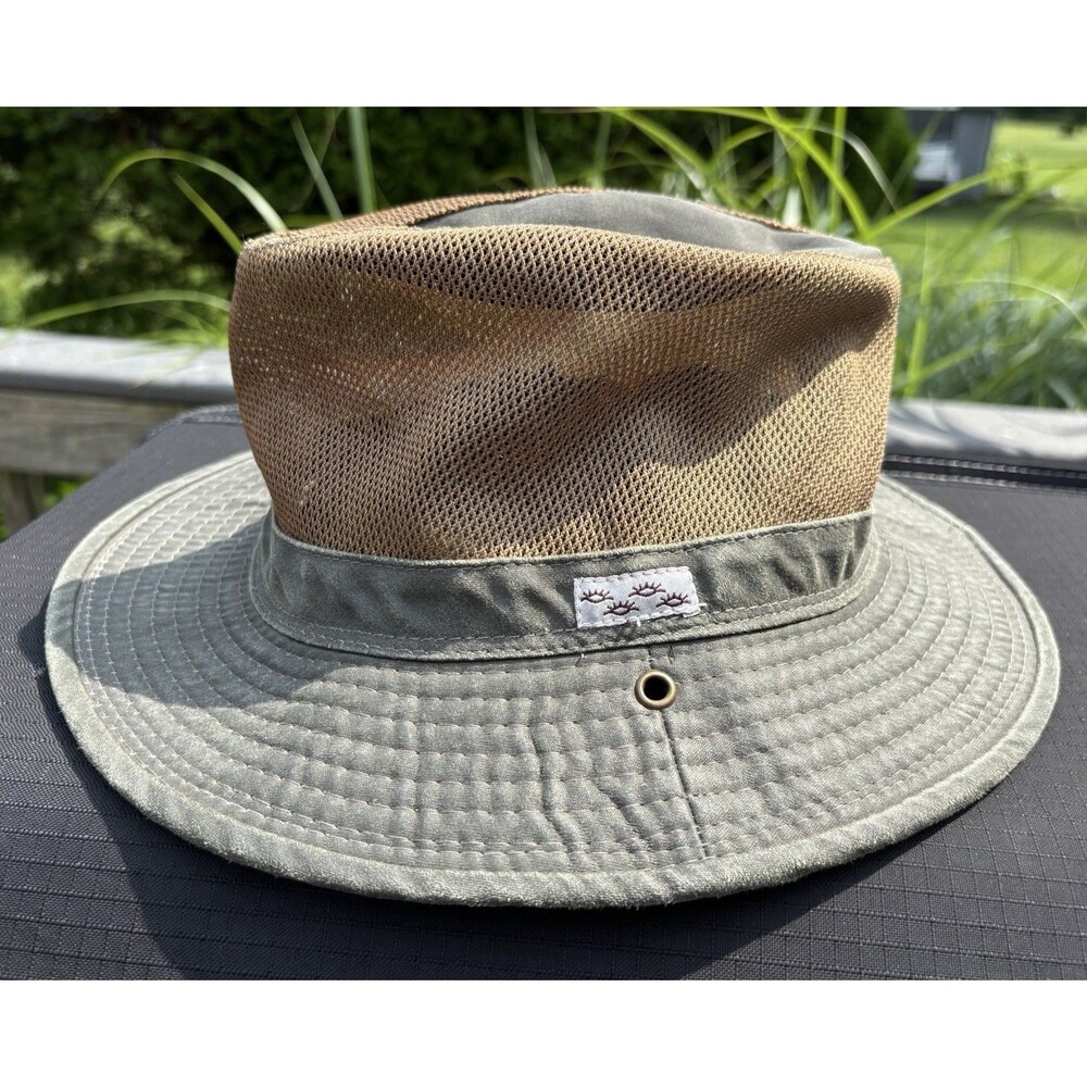 Cov-Ver Wide Brim Safari Hat Green Solid Mens Casual Outdoor Size Medium